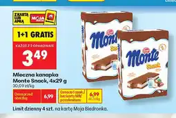 Biedronka Mleczna kanapka Monte Snack 4-pak oferta