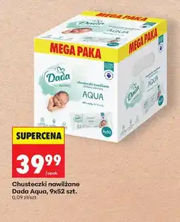 Biedronka Chusteczki nawilżane Dada Aqua 9-pak oferta