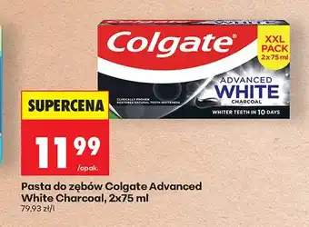 Biedronka Pasta do zębów Colgate Advanced White Charcoal 2-pak oferta