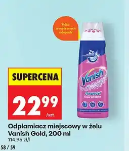 Biedronka Odplamiacz miejscowy w żelu Vanish Gold oferta