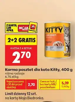 Biedronka Karma pasztet dla kota Kitty oferta