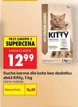 Biedronka Sucha karma dla kota bez dodatku zbóż Kitty oferta