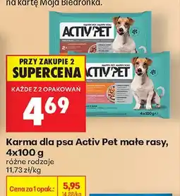 Biedronka Karma dla psa Activ Pet małe rasy 4-pak oferta