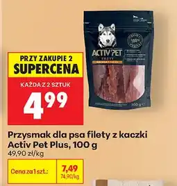 Biedronka Przysmak dla psa filety z kaczki Activ Pet Plus oferta