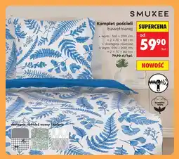 Biedronka Komplet pościeli bawełnianej SMUKEE oferta