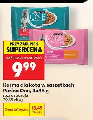 Biedronka Karma dla kota w saszetkach Purina One 4-pak oferta