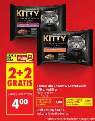 Biedronka Karma dla kotów w saszetkach Kitty 4-pak oferta
