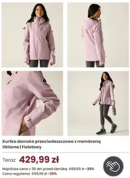 Regatta Kurtka damska przeciwdeszczowa z membraną Oklarna fioletowa Regatta oferta