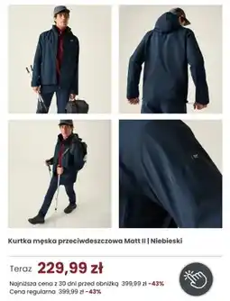 Regatta Kurtka męska przeciwdeszczowa REGATTA Matt II niebieski oferta