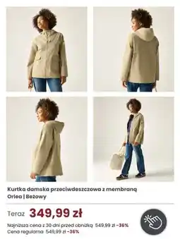 Regatta Kurtka damska przeciwdeszczowa z membraną Regatta Orlea beżowy oferta