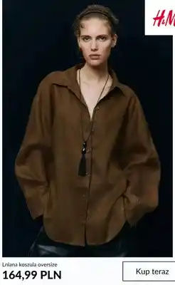 H&M Lniana koszula oversize H&M oferta