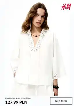 H&M Bawełniana koszula tunikowa H&M oferta