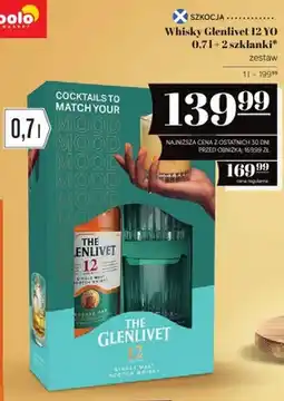 Polomarket Whisky The Glenlivet 12 YO + 2 szklanki zestaw oferta