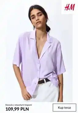 H&M Koszula z otwartymi klapami H&M oferta
