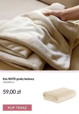 Homla Koc ROTE gruby beżowy 150x200 cm oferta