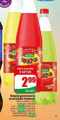 Dino Napój gazowany oranżada Hellena żółta oferta