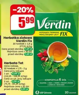 Dino Herbatka ziołowa Verdin Fix oferta
