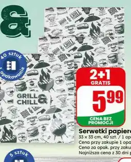 Dino Serwetki papierowe Grill & Chill 33x33 cm oferta