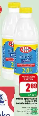 Dino Mleko spożywcze świeże 2% Polskie Mlekovita oferta