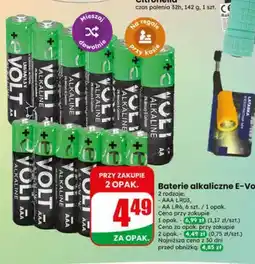 Dino Baterie alkaliczne E-Volt AAA LR03 6-pak oferta