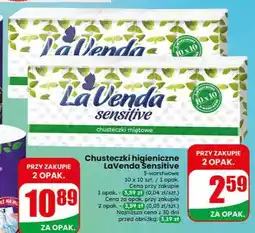 Dino Chusteczki higieniczne LaVenda Sensitive miętowe 10-pak oferta