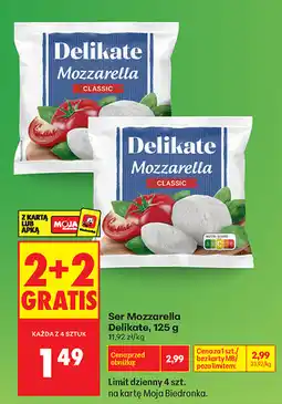 Biedronka Ser Mozzarella Delikate oferta