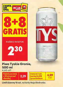 Biedronka Piwo Tyskie Gronie oferta
