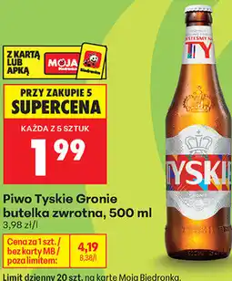 Biedronka Piwo Tyskie Gronie butelka zwrotna oferta