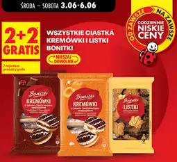 Biedronka Wszystkie ciastka kremówki i listki Bonitki oferta
