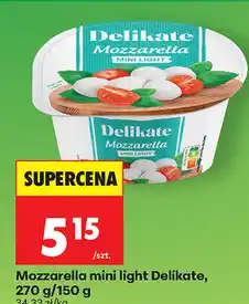 Biedronka Mozzarella mini light Delikate oferta