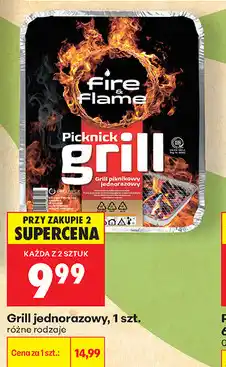 Biedronka Fire & Flame Grill jednorazowy, 1 szt oferta