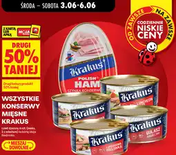 Biedronka Wszystkie konserwy mięsne Krakus oferta