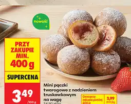 Biedronka Mini pączki twarogowe z nadzieniem truskawkowym oferta