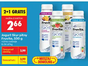 Biedronka Jogurt Skyr pitny Fruvita oferta