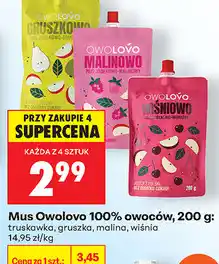 Biedronka Mus Owolovo 100% owoców oferta