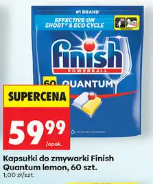 Biedronka Kapsułki do zmywarki Finish Quantum lemon, 60 szt oferta