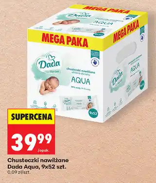 Biedronka Chusteczki nawilżane Dada Aqua, 9x52 szt oferta