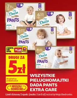 Biedronka Wszystkie pieluchomajtki Dada Pants Extra Care oferta