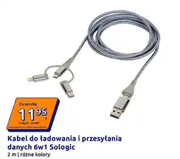Action Kabel do ładowania i przesyłania danych 6w1 Sologic oferta