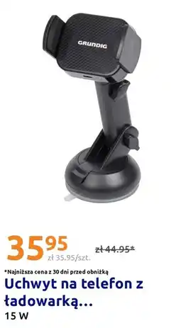 Action Uchwyt na telefon z ładowarką Grundig 15 W oferta