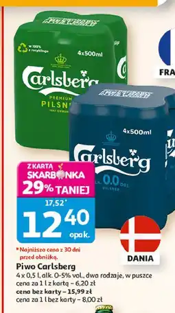 Auchan Piwo Carlsberg 0% oferta