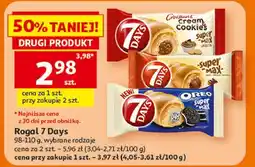 Auchan Croissant z nadzieniem o smaku orzechowym 7 Days Cream & Cookies oferta