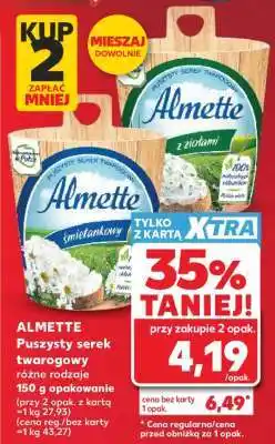 Kaufland ALMETTE Puszysty serek twarogowy różne rodzaje 150 g opakowanie oferta