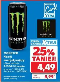 Kaufland MONSTER Napój energetyzujący różne rodzaje oferta