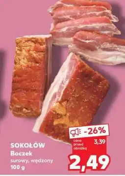 Kaufland Sokołów Boczek surowy, wędzony 100 g oferta