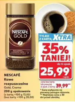 Kaufland NESCAFÉ Kawa rozpuszczalna Gold, Crema 200 g opakowanie oferta