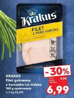 Kaufland KRAKUS Filet gotowany z kurczaka lub indyka 160 g opakowanie oferta