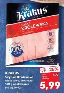 Kaufland KRAKUS Szynka Królewska wieprzowa, drobiowa 120 g opakowanie oferta