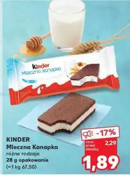 Kaufland Kinder Mleczna Kanapka oferta