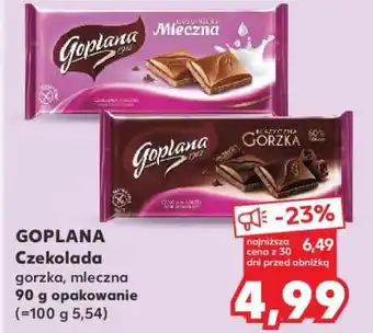 Kaufland GOPLANA Czekolada gorzka, mleczna oferta